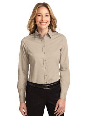 Port Authority Ladies Long Sleeve Easy Care Shirt.L608 - Stone